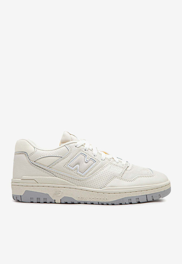 New Balance 550 Low-Top Sneakers in Sea Salt Team Royal Leather BB550PWD_000_WHITE
