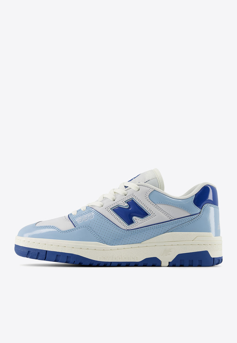 New Balance 550 Low-Top Sneakers in White and Blue BB550YKE