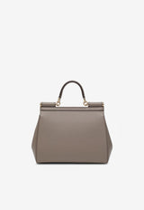Dolce & Gabbana Large Sicily Leather Top Handle Bag Taupe BB6002B1001/R_DOLCE-80045