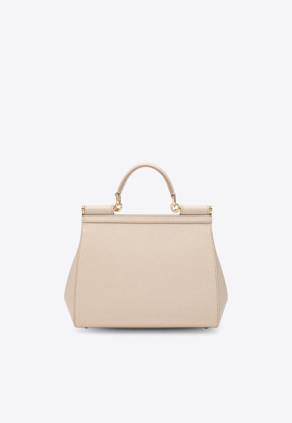 Dolce & Gabbana Large Sicily Top Handle Bag in Dauphine Leather Pink BB6002B1001/R_DOLCE-80414