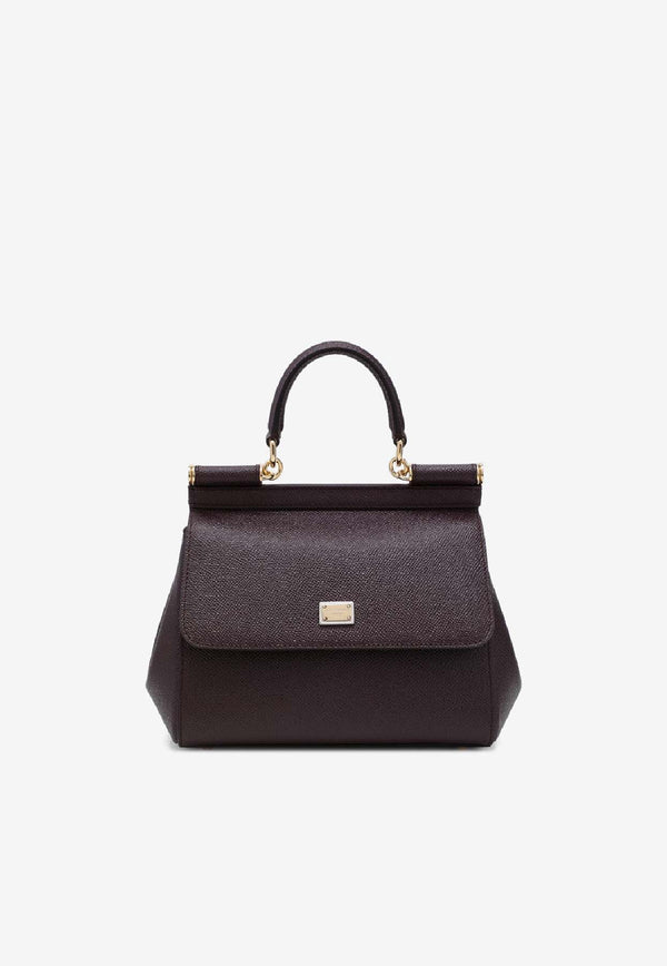 Dolce & Gabbana Large Sicily Top Handle Bag Burgundy BB6002B1001/S_DOLCE-8M073