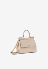 Dolce & Gabbana Medium Sicily Leather Top Handle Bag BB6003 A1037 80412 Pink