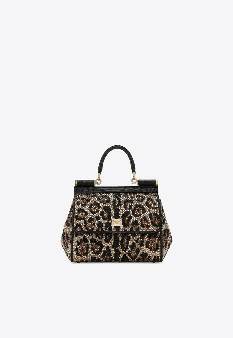 Dolce & Gabbana Medium Sicily Leopard Print Crossbody Bag Bags Color