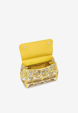 Dolce & Gabbana Medium Sicily Majolica Top Handle Bag BB6003 AW050 HG3OB Yellow