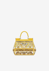 Dolce & Gabbana Medium Sicily Majolica Top Handle Bag BB6003 AW050 HG3OB Yellow