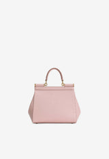 Dolce & Gabbana Small Sicily Top Handle Bag in Dauphine Calfskin Pink BB6003 B1001 8H402
