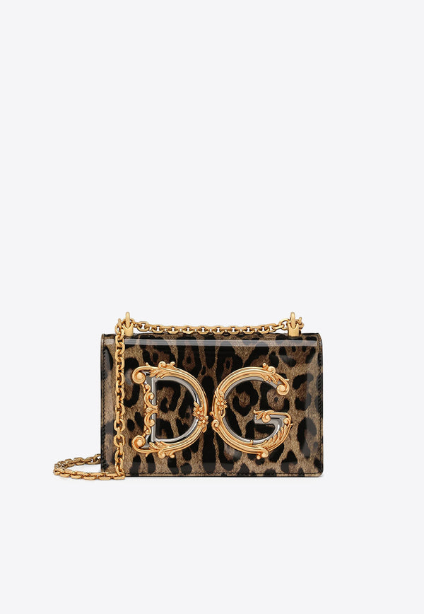 Dolce & Gabbana Medium DG Girls Leopard Print Shoulder Bag Bags Color