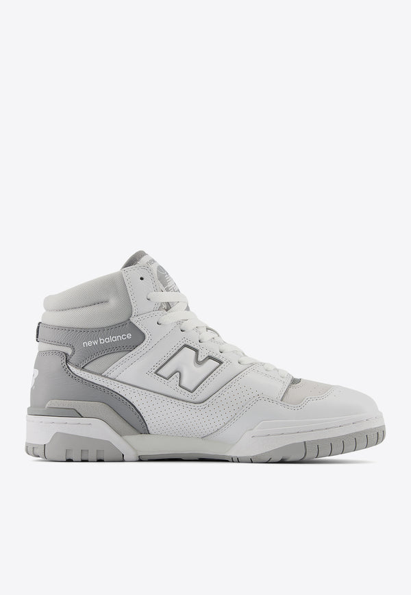 New Balance 650 High-Top in White with Slate Gray and Raincloud White BB650REE