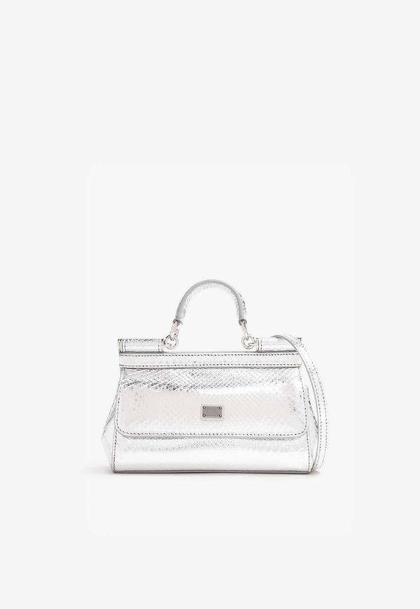 Dolce & Gabbana Small Sicily Handbag BB7116 A2F48 80998 Silver
