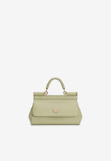 Dolce & Gabbana Mini Sicily Top Handle Bag in Dauphine Calfskin Green BB7116 B1001 80527