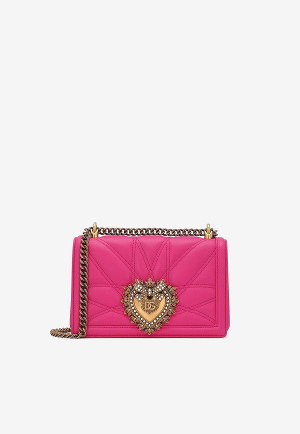 Dolce & Gabbana Medium Devotion Quilted Leather Shoulder Bag BB7158 AW437 8H412