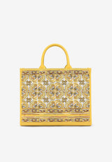 Dolce & Gabbana Medium DG Majolica Embroidered Tote Bag BB7277 AW050 HG3OB Yellow