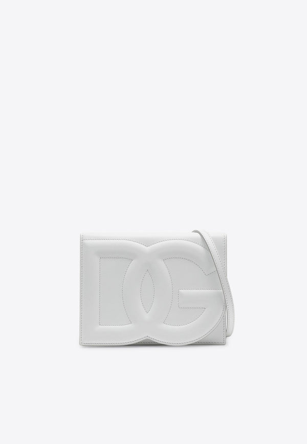 Dolce & Gabbana DG Logo Calf Leather Crossbody Bag White BB7287AW576/P_DOLCE-80002