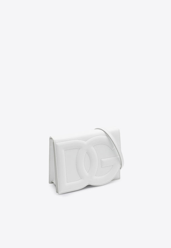 Dolce & Gabbana DG Logo Calf Leather Crossbody Bag White BB7287AW576/P_DOLCE-80002