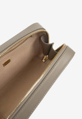 Dolce & Gabbana Small DG Logo Leather Camera Bag Beige BB7289 AW576 8I399