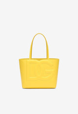 Dolce & Gabbana Small DG Logo Tote Bag in Calf Leather Yellow BB7337 AW576 80205