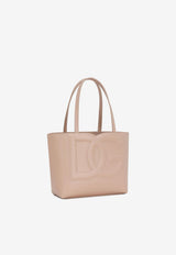 Dolce & Gabbana Small DG Logo Tote Bag in Calf Leather Blush BB7337 AW576 80402