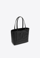 Dolce & Gabbana Small DG Logo Calf Leather Tote Bag Black BB7337AW576/Q_DOLCE-80999