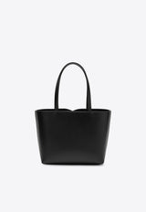 Dolce & Gabbana Small DG Logo Calf Leather Tote Bag Black BB7337AW576/Q_DOLCE-80999