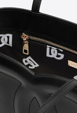 Dolce & Gabbana Small DG Logo Calf Leather Tote Bag Black BB7337AW576/Q_DOLCE-80999