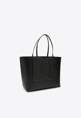Dolce & Gabbana Medium DG Logo Leather Tote Bag Black BB7338AW576/P_DOLCE-80999