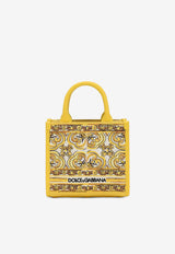 Dolce & Gabbana Mini DG Majolica Embroidered Tote Bag BB7479 AW050 HG3OB Yellow