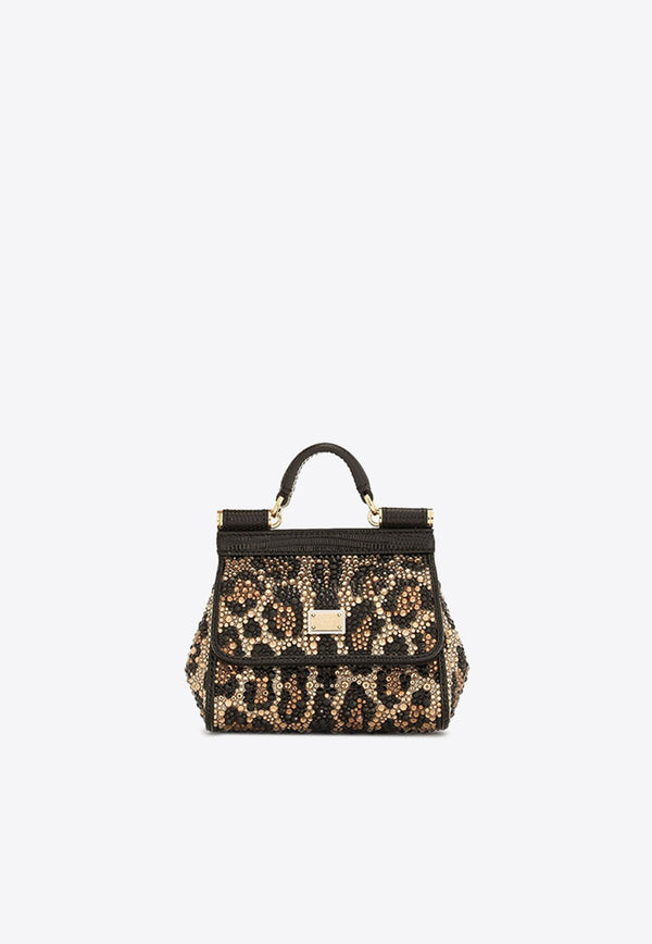 Dolce & Gabbana Mini Sicily Leopard Print Top Handle Bag Bags Color