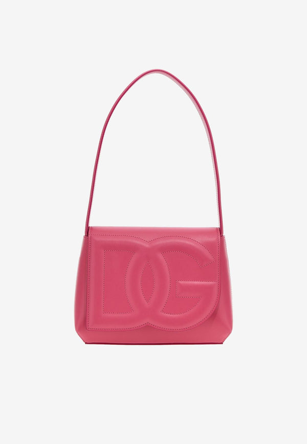 Dolce & Gabbana DG Logo Shoulder Bag in Calf Leather Fuchsia BB7516 AW576 80441