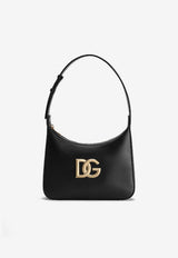 Dolce & Gabbana 3.5 DG Logo Leather Shoulder Bag Black BB7598 AW576 80999