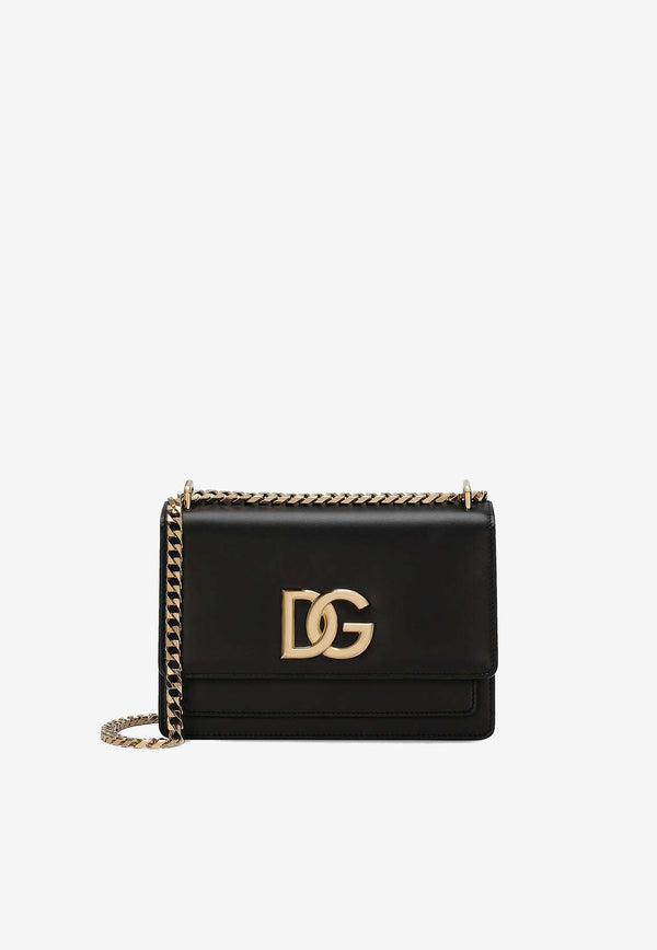 Dolce & Gabbana 3.5 Crossbody Bag in Calf Leather BB7599 AW576 80999 Black