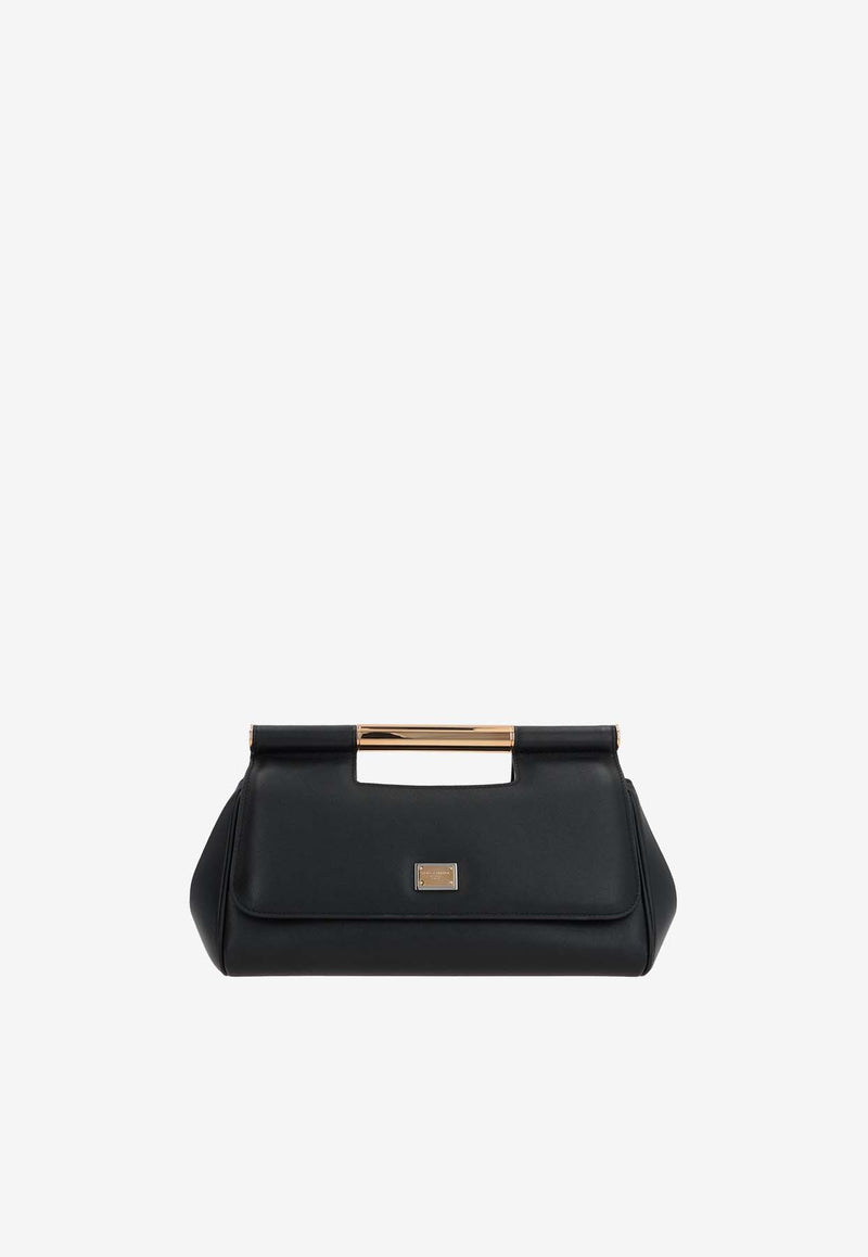 Dolce & Gabbana Medium Sicily Leather Clutch Bag BB7612 AN767 80999 Black