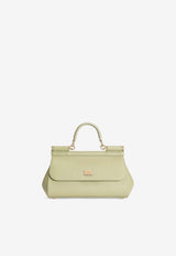 Dolce & Gabbana Medium Sicily Top Handle Bag in Dauphine Calfskin Green BB7652 B1001 80527