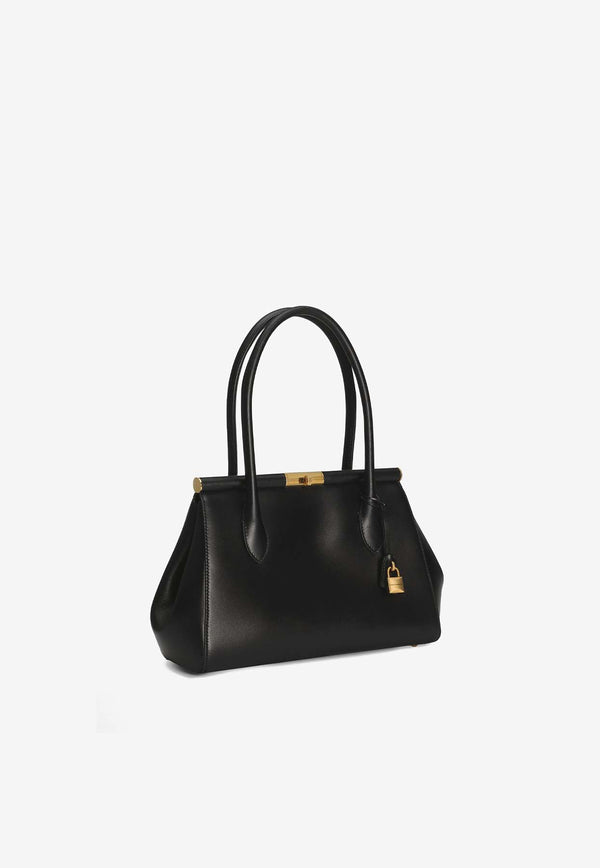 Dolce & Gabbana Marlene Everyday Shoulder Bag in Grained Leather Black BB7734 A3G19 80999