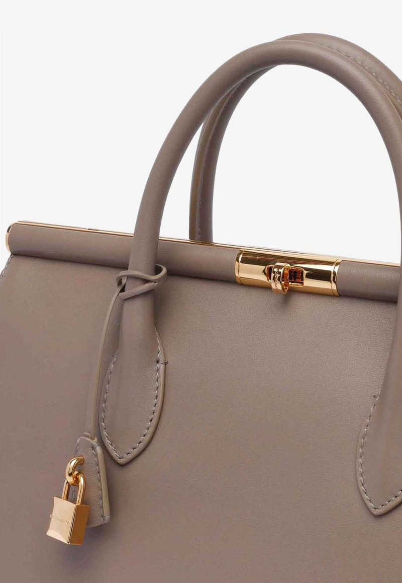 Dolce & Gabbana XL Marlene Day Shoulder Bag in Grained Leather Gray BB7763 A9S25 87891