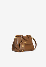 Dolce & Gabbana Small My Sicily Top Handle Bag in Plongé Calfskin Brown BB7781 B7321 8Z093