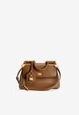 Dolce & Gabbana Small My Sicily Top Handle Bag in Plongé Calfskin Brown BB7781 B7321 8Z093
