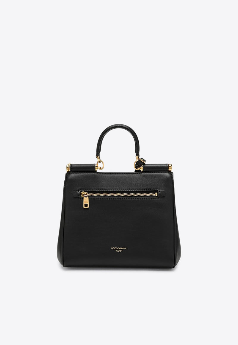 Dolce & Gabbana My Sicily Leather Top Handle Bag Black BB7781B7321/R_DOLCE-80999