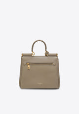 Dolce & Gabbana My Sicily Leather Top Handle Bag Taupe BB7781B7321/R_DOLCE-8I399