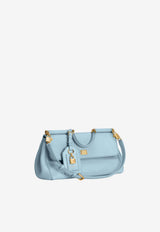 Dolce & Gabbana Medium My Sicily Top Handle Bag in Plongé Calfskin Light Blue BB7782 B7321 80628