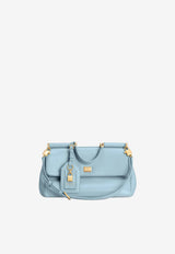 Dolce & Gabbana Medium My Sicily Top Handle Bag in Plongé Calfskin Light Blue BB7782 B7321 80628