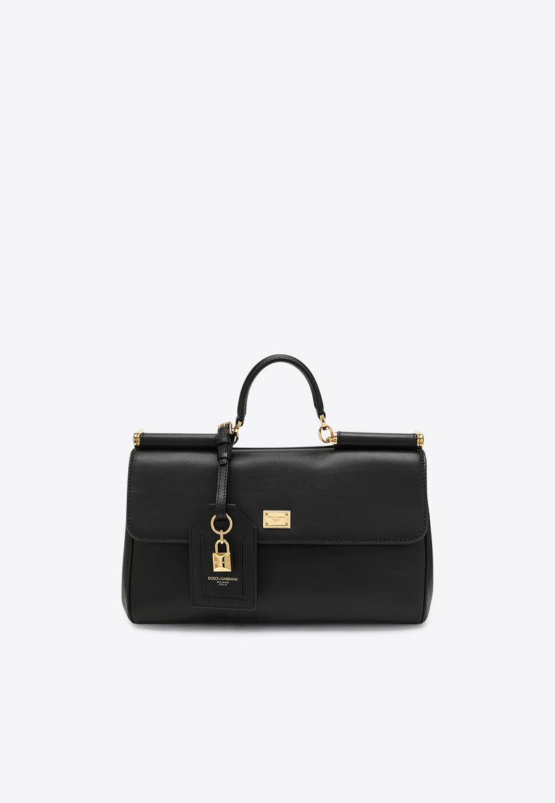 Dolce & Gabbana My Sicily Leather Top Handle Bag Black BB7782B7321/R_DOLCE-80999