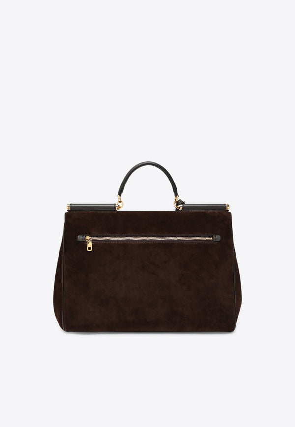 Dolce & Gabbana Large My Sicily Suede Handbag Brown BB7814BO903/R_DOLCE-8M157