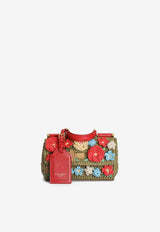Dolce & Gabbana My Sicily Raffia Crochet Top Handle Bag Multicolor BB7864 BZ350 8B645