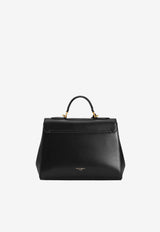 Dolce & Gabbana Marlene Top Handle Bag in Palmellato Calfskin Black BB7932 A3G19 80999