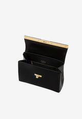 Dolce & Gabbana Marlene Top Handle Bag in Palmellato Calfskin Black BB7932 A3G19 80999