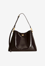 Dolce & Gabbana Large Vittoria Calfskin Shoulder Bag Brown BB7942 AZ000 8H042
