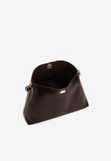Dolce & Gabbana Large Vittoria Calfskin Shoulder Bag Brown BB7942 AZ000 8H042