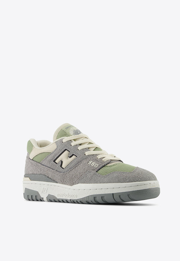 New Balance 550 Low-Top Sneakers in Slate Gray with Olivine and Linen Gray BBW550AR