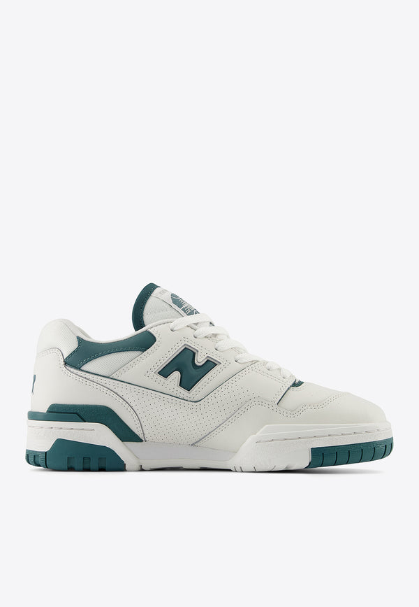 New Balance 550 Low-Top Sneakers in Reflection with New Spruce White BBW550BI