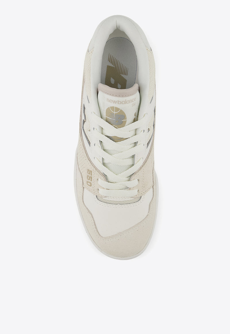 New Balance 550 Low-Top Sneakers in Sea Salt with Linen and Stoneware Beige BBW550TB